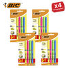 BIC Briteliner Grip Highlighters - Yellow/Blue/Green/Pink (Pack of 4)