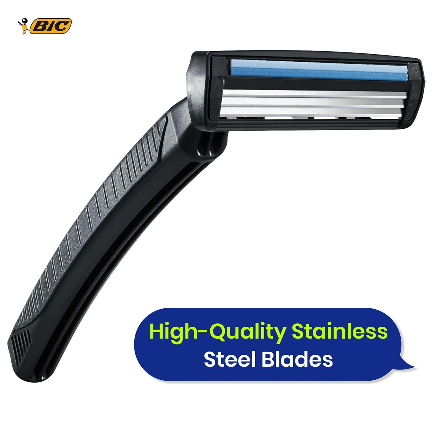 BIC 3 Action Mens Razor 8 Pack Disposable Shavers for Smooth Shave