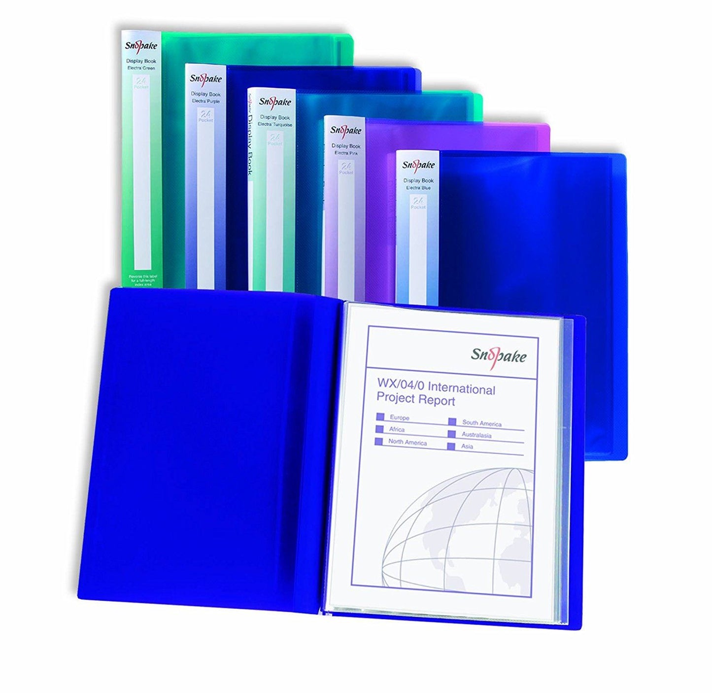 Snopake Electra A4 Display Book 24 Pocket Assorted (Pack of 10) 12219