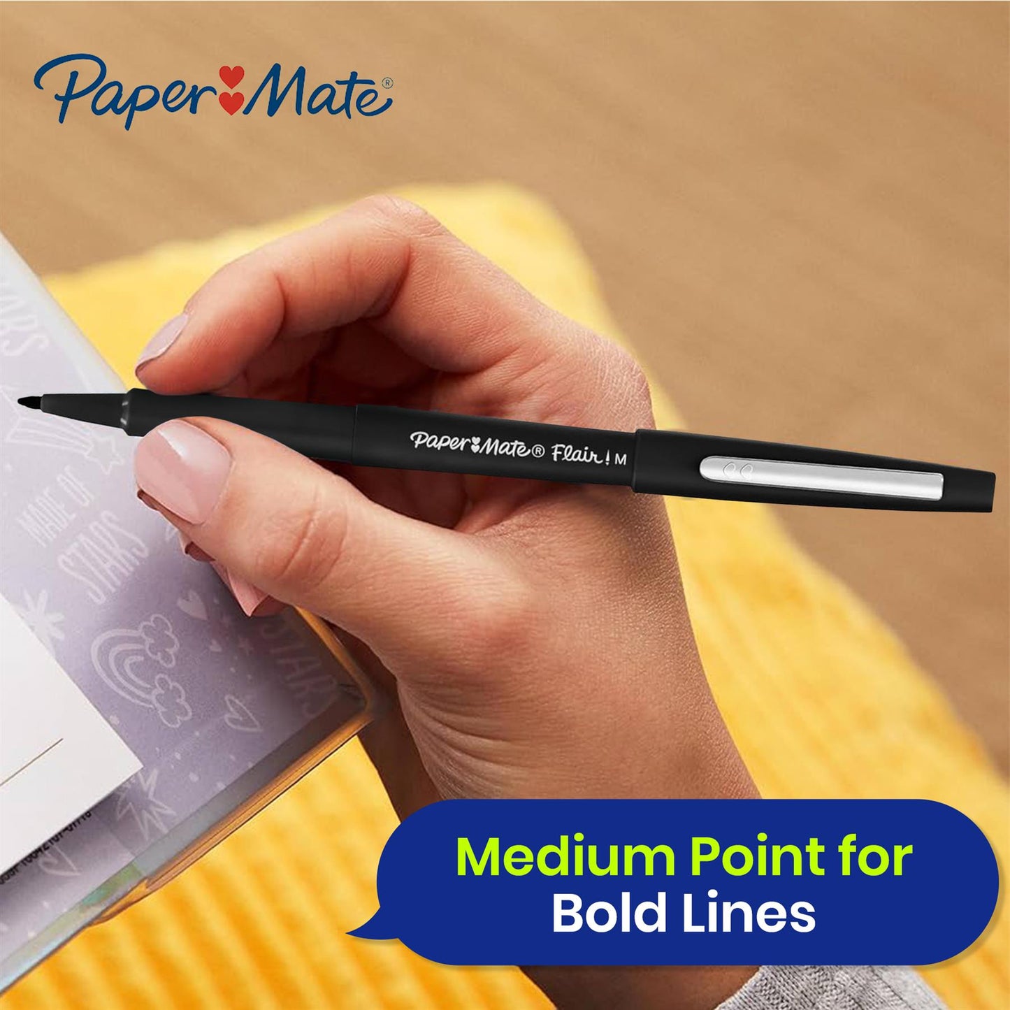 edding 750 PAINT MARKER PEN WHITE pack of 1 + Sharpie Permanent Markers  pack of 1 per pack 18 + Paper Mate black Flair Felt Tip Pens pack of 4 pens