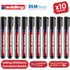 Edding 300 Permanent Marker Bullet 1.5-3mm Black - Pack of 10