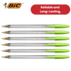 Bic Cristal Fun Green Ballpoint Pen Smooth Writing Medium Tip Pen for School Office Tasks, Pack of 1