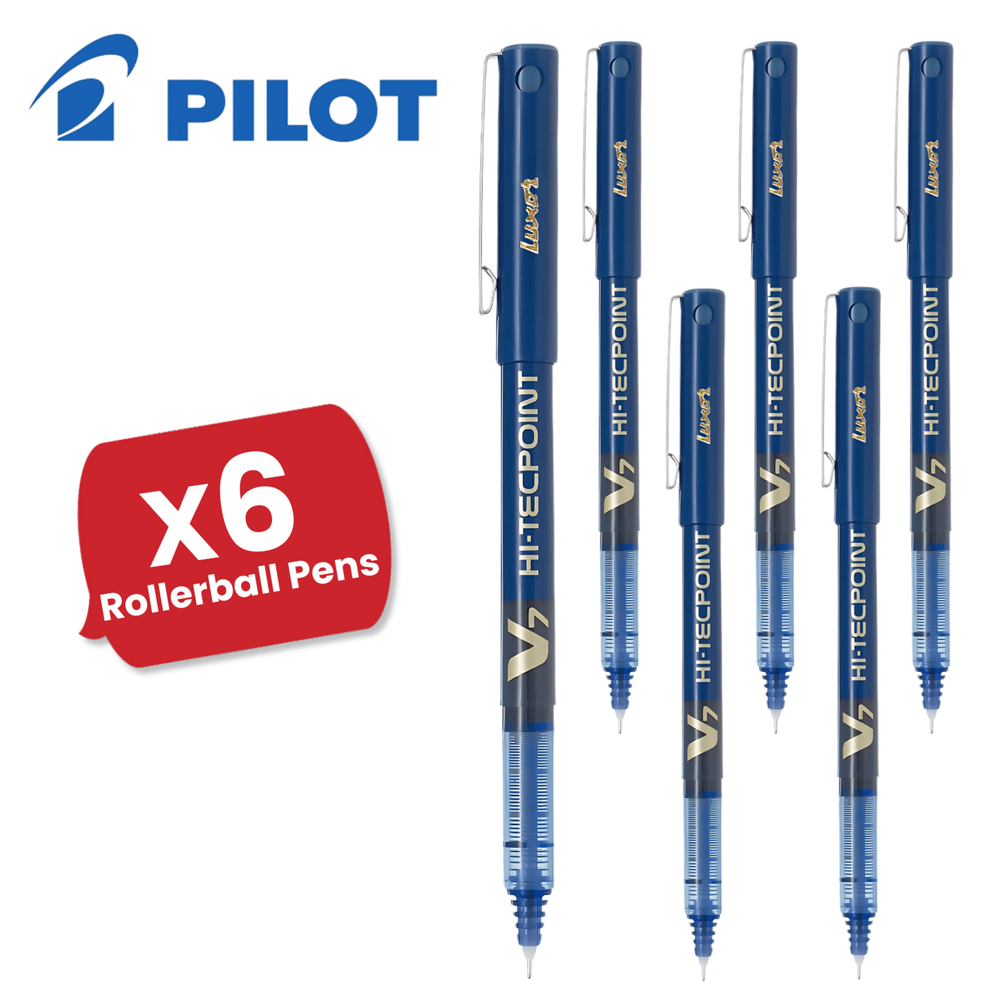 Pilot V7 Rollerball Pen 0.7mm Needle Tip Blue - Pack of 1 - 1 to 36 Packs
