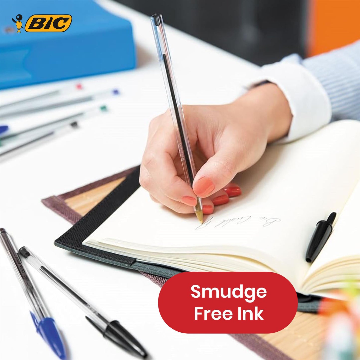 BiC Cristal Medium Biro Ballpoint Pen - 1.0 mm Black - Pack of 5
