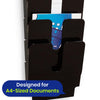 A4 Portrait Wall Mounted Document Holder with 6 Compartments for Flyers & Magazines