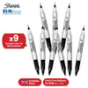 Sharpie Double-Sided Pen - Black Dual Tip Colouring Pens, Fine & Ultra Fine Tip Artist Pens For Kids