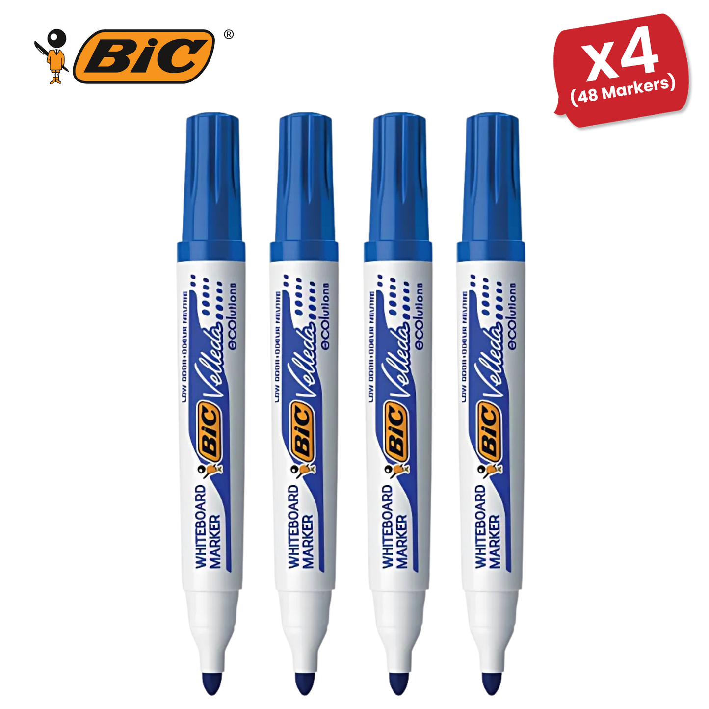 BIC Velleda 1751 ECOlutions Whiteboard Markers Green - Box of 12 BIC VELLEDA MARKER 1701 BLUE - PACK OF 12