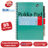 Pukka Pad White B5 Project Book 200 Pages Wirebound Project Book, Ruled/Margin