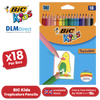 BIC Kids Tropicolors 2 Colouring Pencils Assorted - Pack of 18 - 1 to 5 Packs
