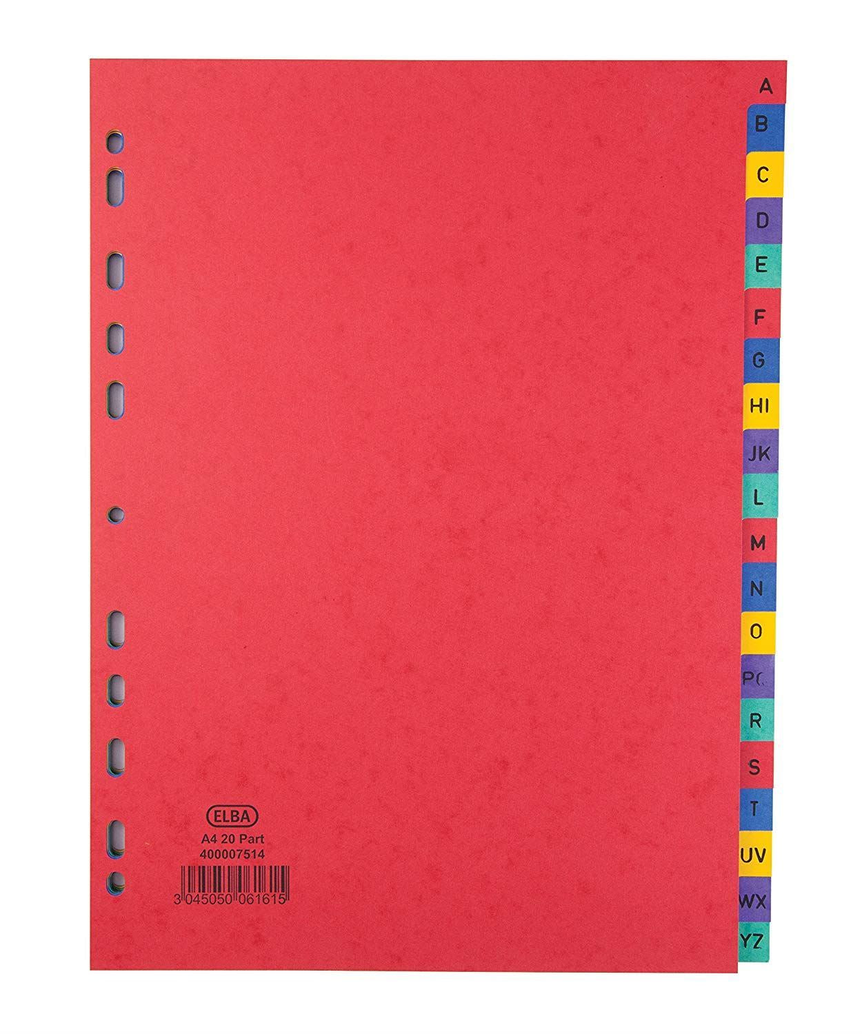 ELBA A4 A-Z PRESS BOARD DIVIDER