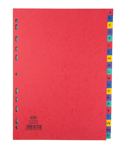 ELBA A4 A-Z PRESS BOARD DIVIDER