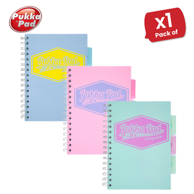 Pukka Pastels Project Book A5 Mixed - Pack of 3