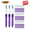 Bic 4-Colours Grip Fashion Ballpoint Pen 1.0mm - Pack of 1