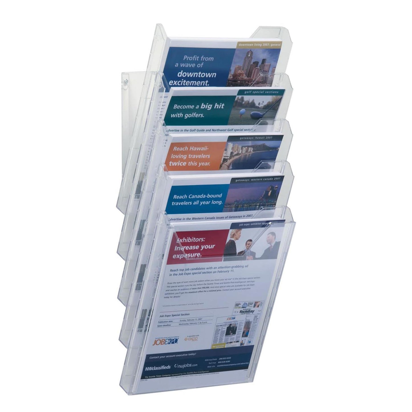 Large COMBIBOXX A4 Literature Holder Wall-Mounted or Tabletop Durable