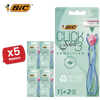 BIC Click 3 Soleil Sensitive Women's Razor Refills - 1 Handle + 4 Blades -1 to 5