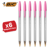 BIC Cristal Ballpoint 1.6mm Medium Point Pen Smooth Writing & Stylish Pen - Pink