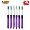 Bic 4-Colours Grip Fashion Ballpoint Pen 1.0mm - Pack of 1