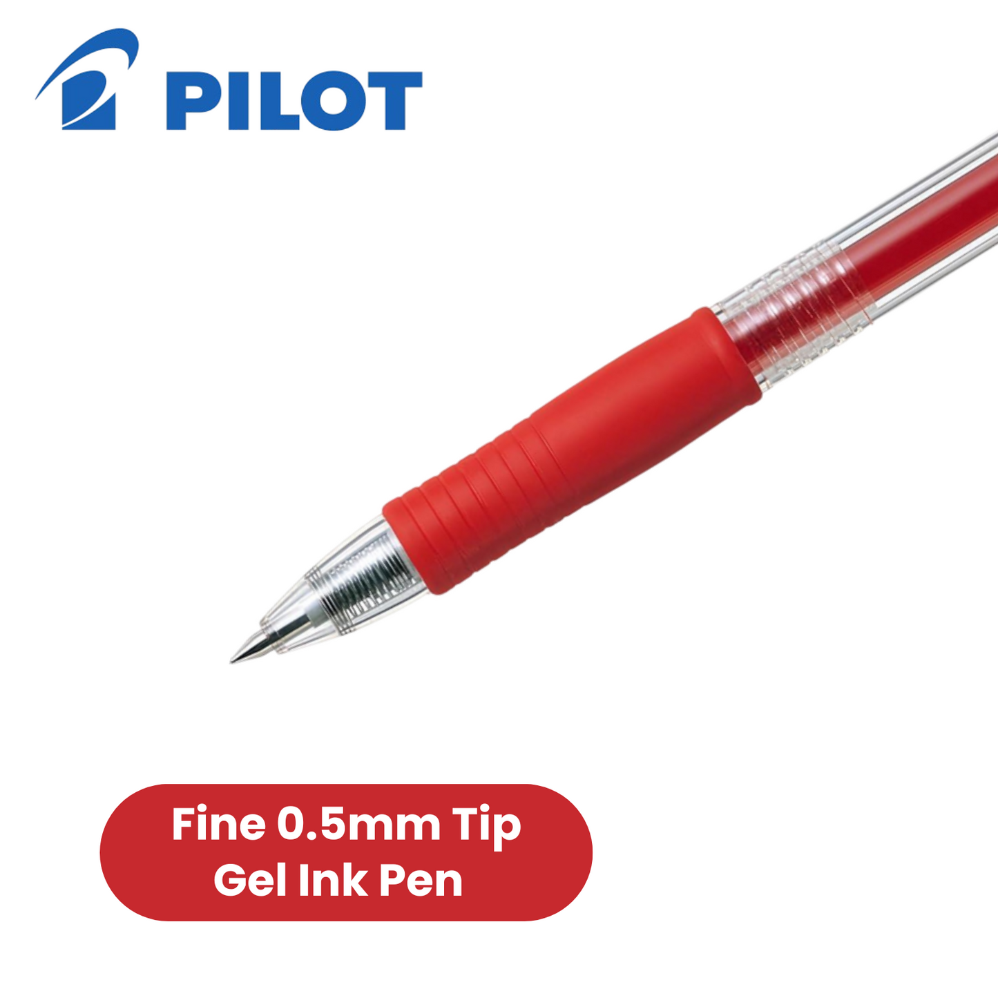 Pilot G2 05 Fine Point Red Gel Refillable, Long-Lasting Ink for Office & School