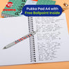 Pukka Pad A4 Metallic Squared 200 Page Notebook with Free Zebra Ballpoint