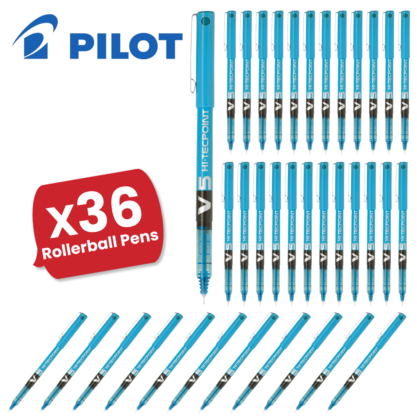 Pilot Hi-Tecpoint V5 Liquid Ink Rollerball Fine Tip 0.5mm Multi Pen - Light Blue