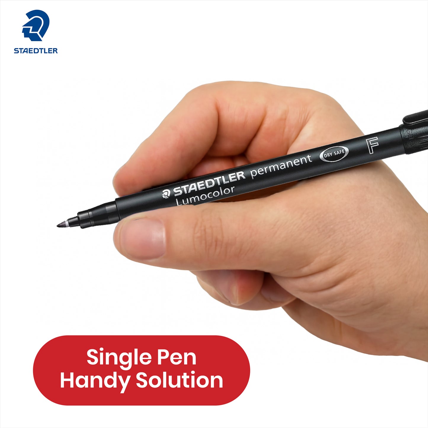 STAEDTLER Lumocolor Black Permanent Marker - 318F 0.6mm Fine Tip Writing Markers for Office