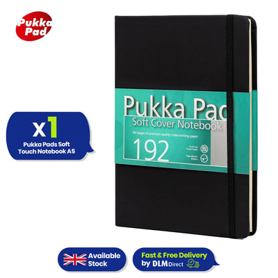 Pukka Pad A5 Notebook 192 Pages Inside Pocket Journal, Writing Book For Office Workers