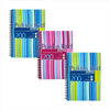 Pukka Pad, Striped Jotta Pad A5 Notebook 3-Pack with Twin Wire Binding - 200 Pages of 80GSM Paper with 8mm Lines and Perforated Edges � Assorted Colours, 21 x 14.5 cm