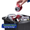Durable Durabin Black Waste Bin 90L Stackable Plastic Bin with Sturdy Handles