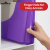 Durable Magazine Holder Purple Plastic A4 File Holder, 60 mm Capacity File Organiser for Flyer