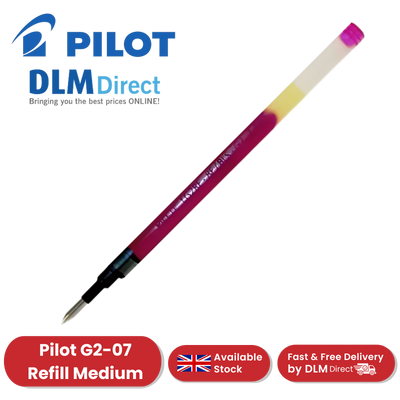 Pilot G2-07 Refill - Medium - Violet - Single - Pack of 2 to 36