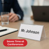 Durable Table Place Card - 25 Pcs Transparent Reusable Wedding Place Cards for Tables