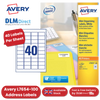 Avery L7654-100 Address Labels, 45.7 x 25.4 mm, Permanent, 40 Labels Per Sheet, 4000 Labels Per Pack