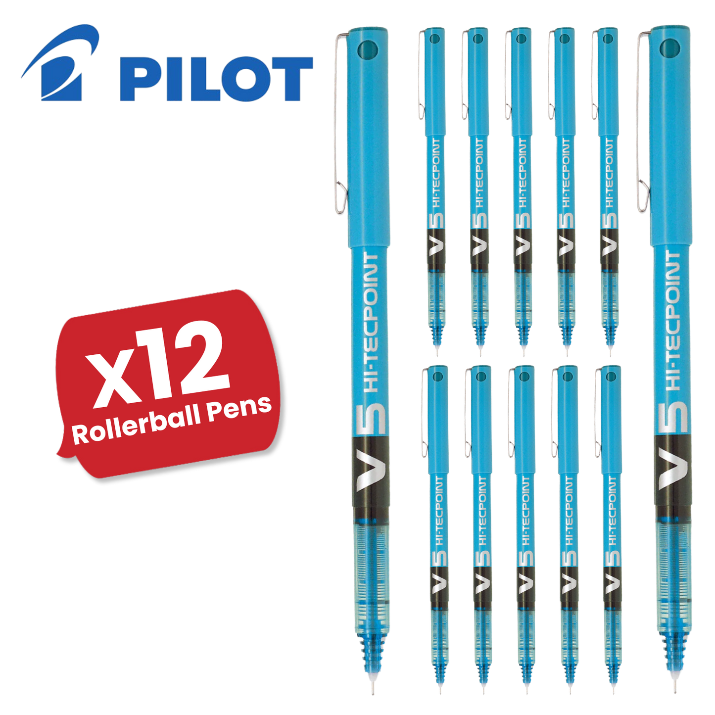 Pilot Hi-Tecpoint V5 Liquid Ink Rollerball Fine Tip 0.5mm Multi Pen - Light Blue