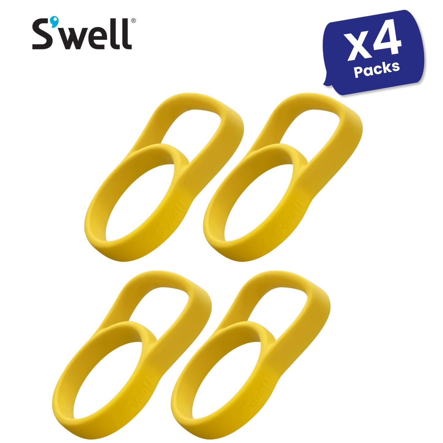 S'well Traveler Handle Silicone Bottle Grip Carry Accessory, Yellow