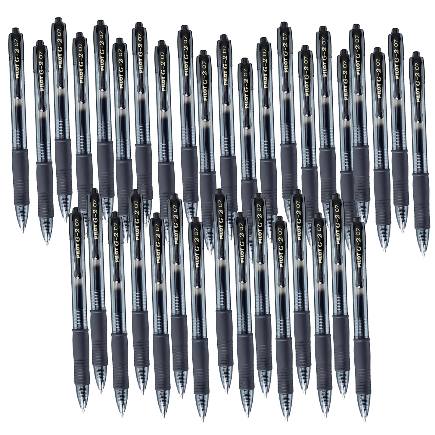 Pilot G-207 Rollerball - 0.4mm Tip Black Writing Pen, Retractable Biro for Notes