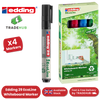 Edding 4-29-4 Pack of 4 Assorted Chisel Tip Markers - 1 to 36 Packs
