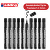 Edding 2000 C Permanent Marker Bullet Tip 1.5-3 mm Line (Black) - 1 x Pack of 10 Permanent Markers