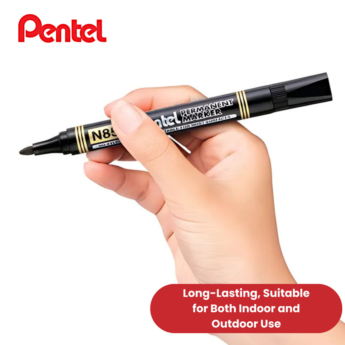 Pentel N850 Permanent Bullet Tip Black Marker