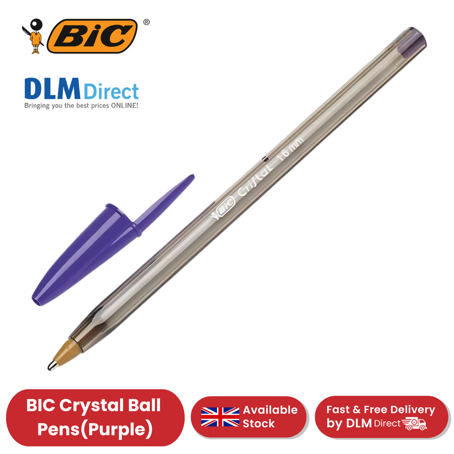 Bic Cristal Fun Ball Pen � Purple - Pack of 1