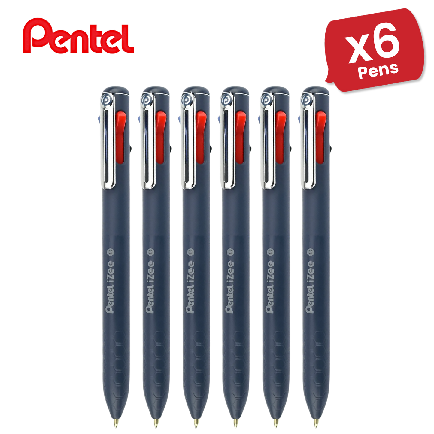 Pentel iZee 4 Colours Retractable Ballpoint Pens, Standard - Single Pen