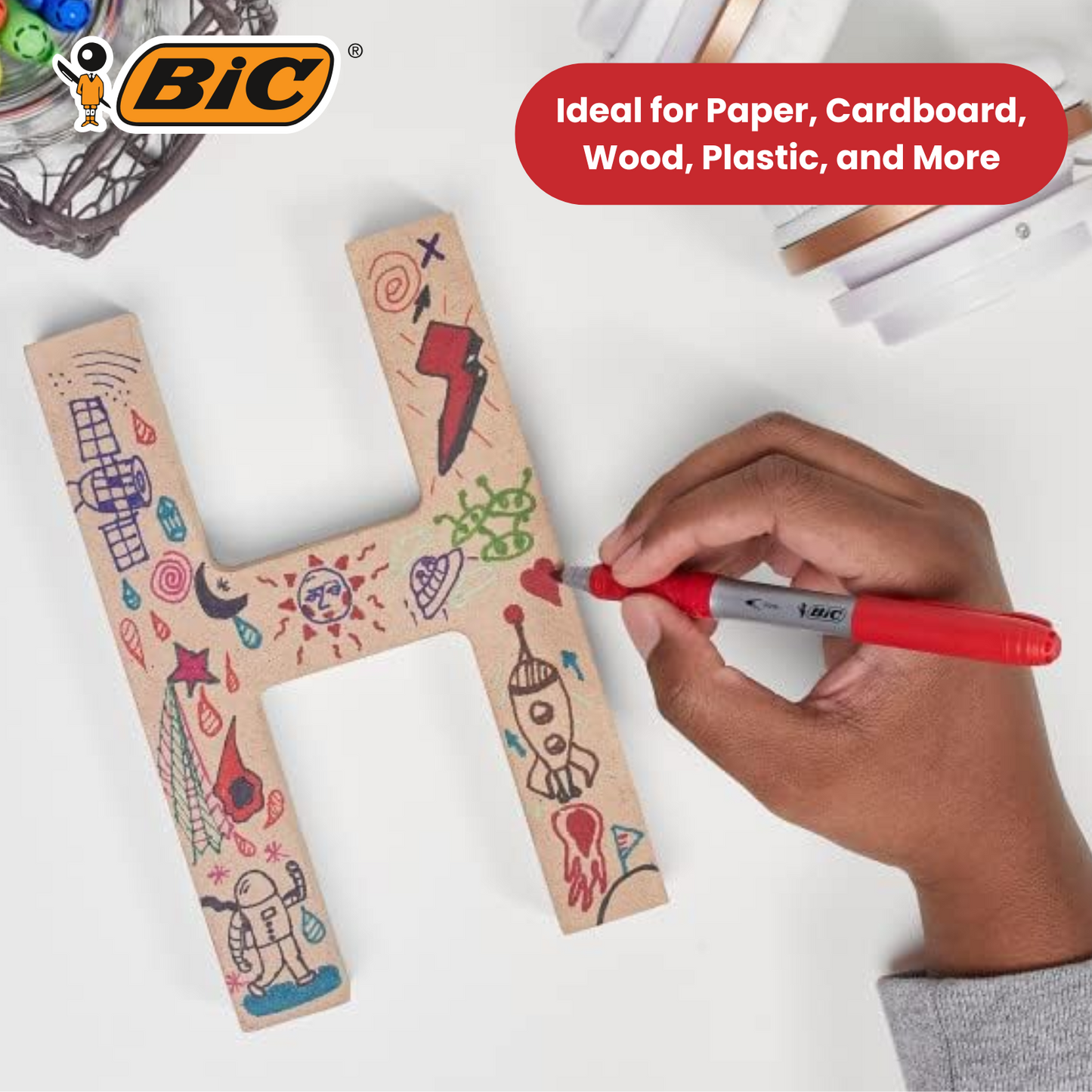 Bic Permanent Markers Fine Colour Intense Assorted Pack 1 to 5