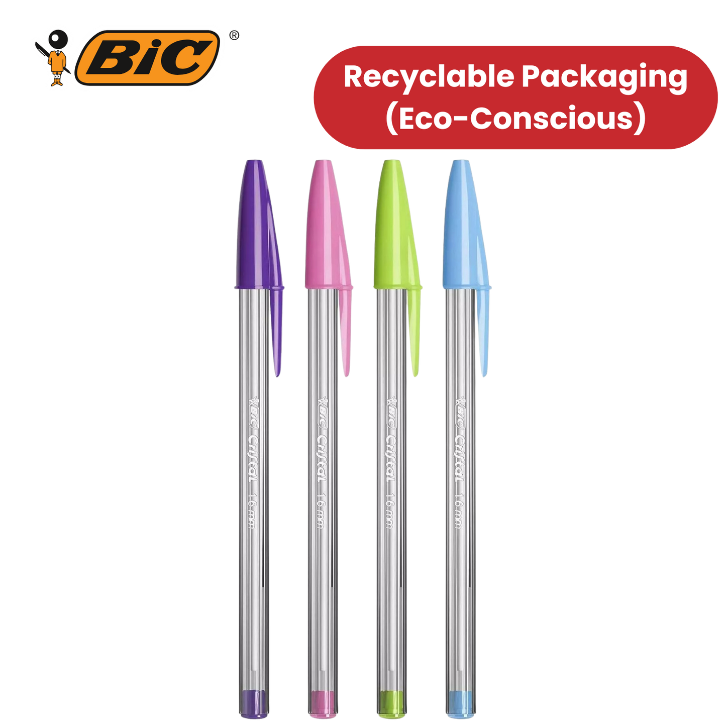 Bic Cristal Fun Ball Pen � Green -Pack of 1