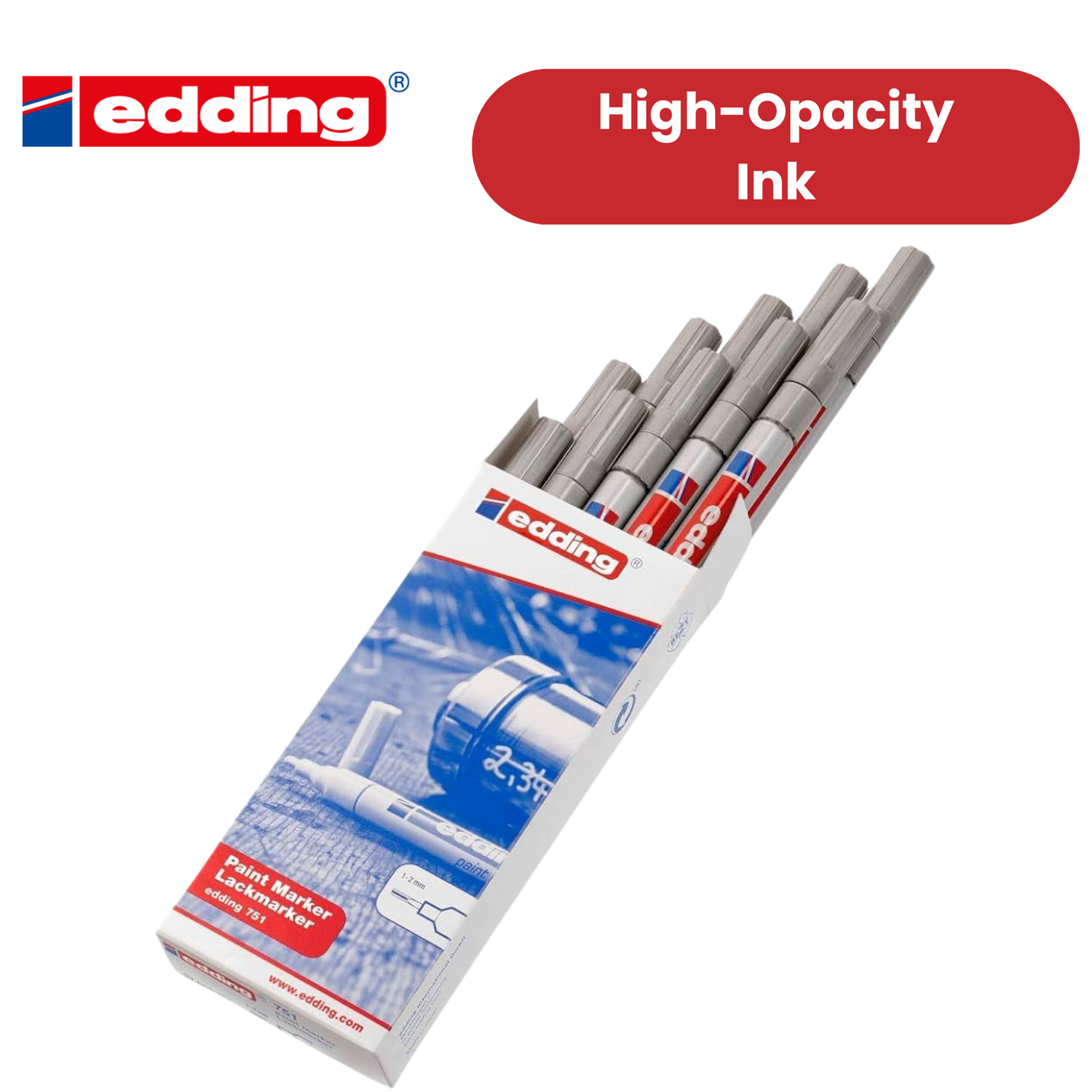 EDDING 751 PAINT MARKER SILVER 751-054 - Single