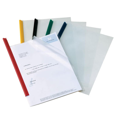Durable 5x Clear A4 Report Cover and 5x Spine Combi Pack, Clear Plastic, Assorted Colours (Pack of 10)