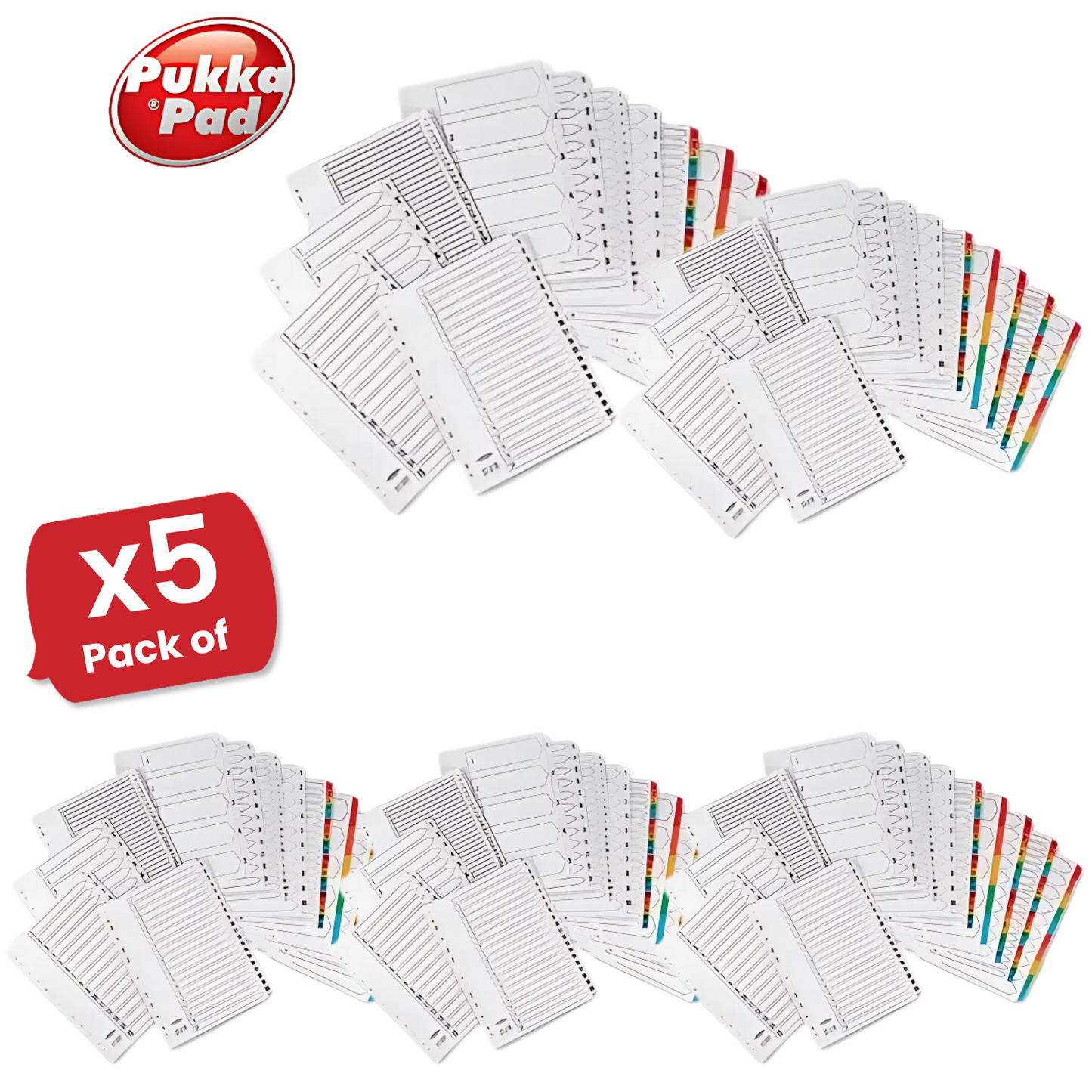 Pukka Concord Divider A4 Multi 5 Part - 1 to 5 Packs