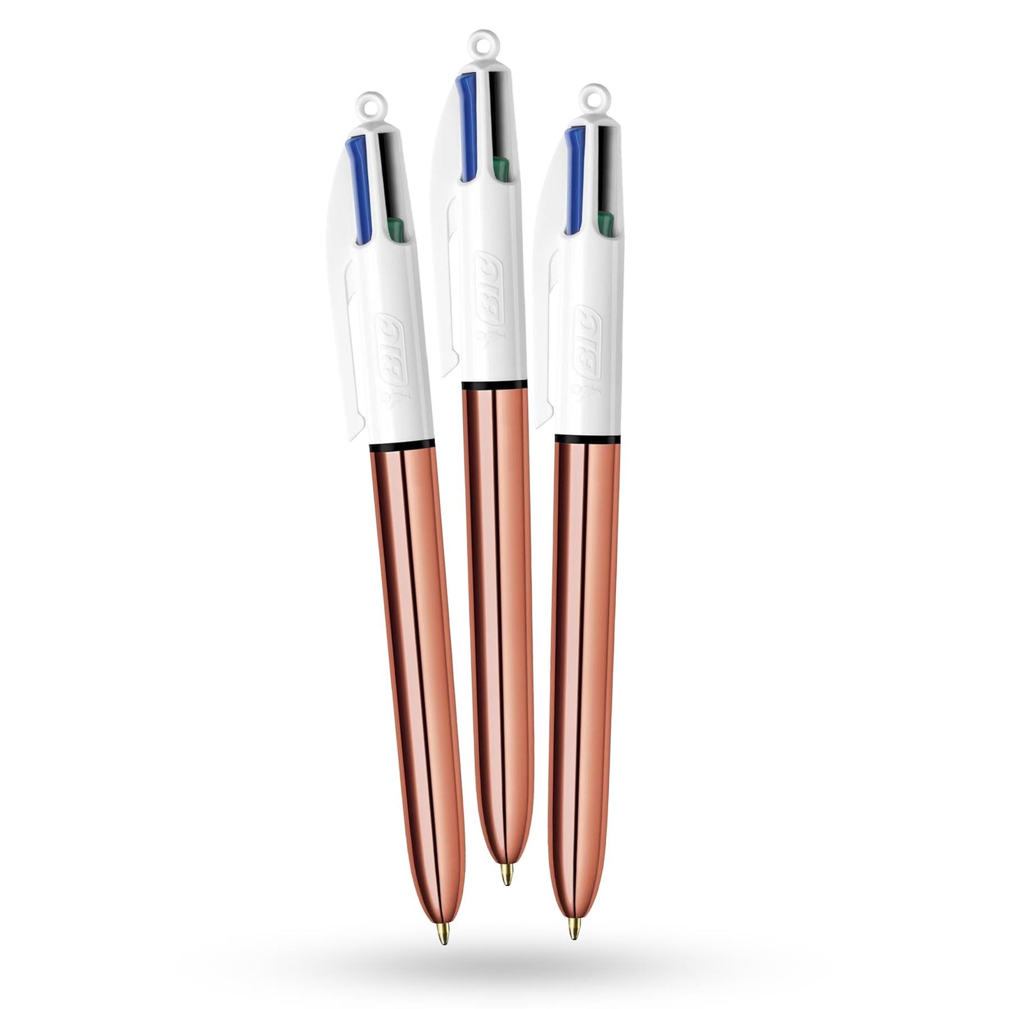 BIC 4 Colour Shine - Rose Gold - Pack of 3