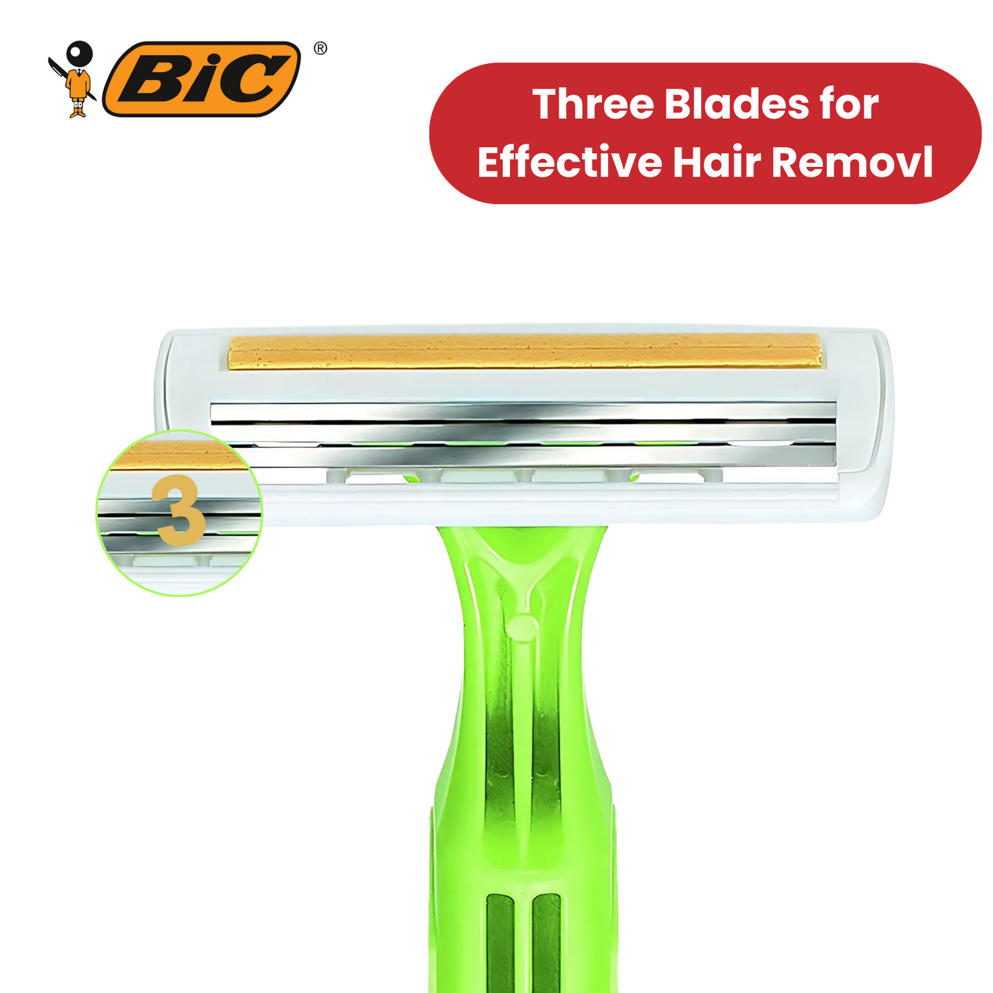 Bic Pure 3 Lady Shavers 4  - 1 Pack