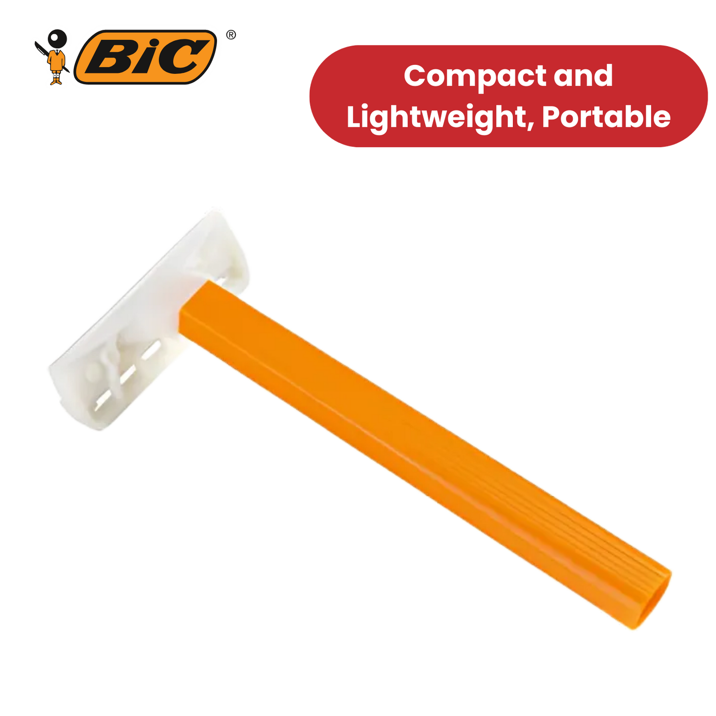 BiC Single Blade Sensitive Razors for Sensitive Skin, Everyday Use - Pack of 5