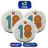 Silver 18th Birthday Badge 8.5cm Age Badge for Party Outfit and Celebrations