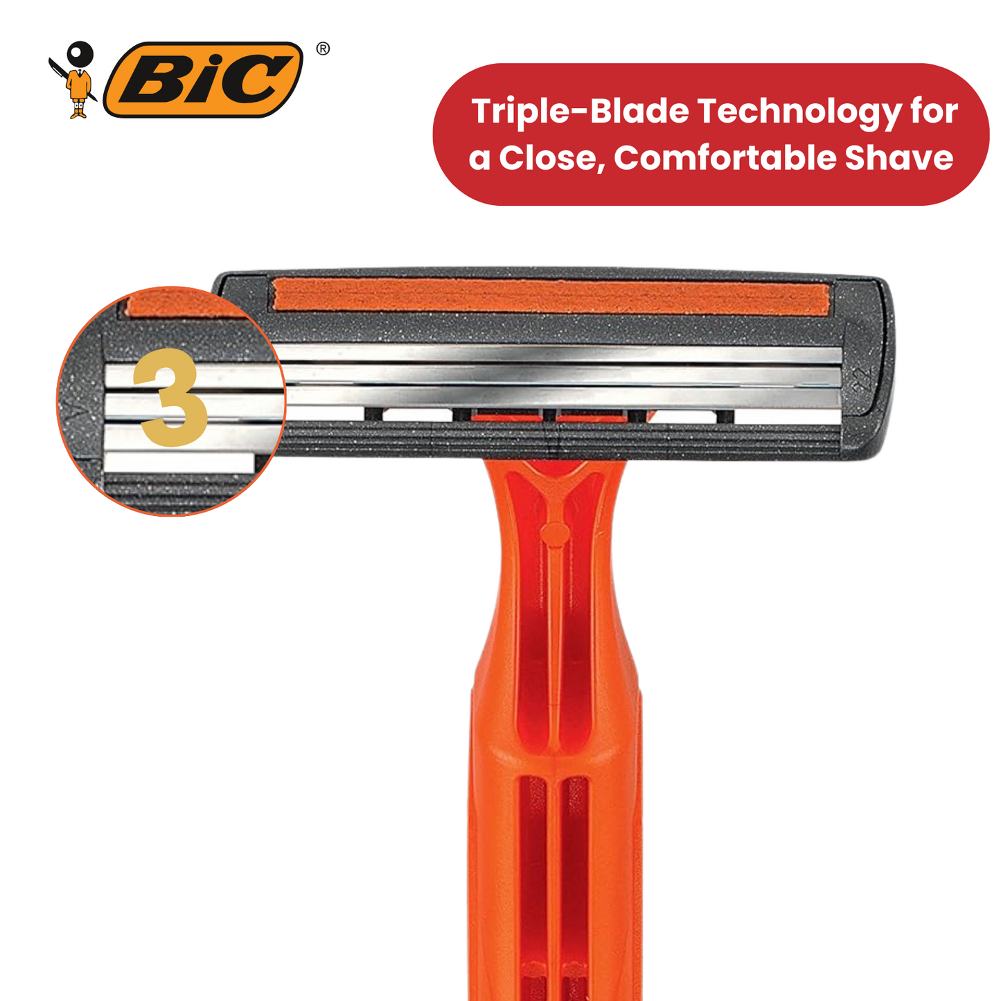 Bic 3 Sensitive Razors - 2 Packs (8 Razors)